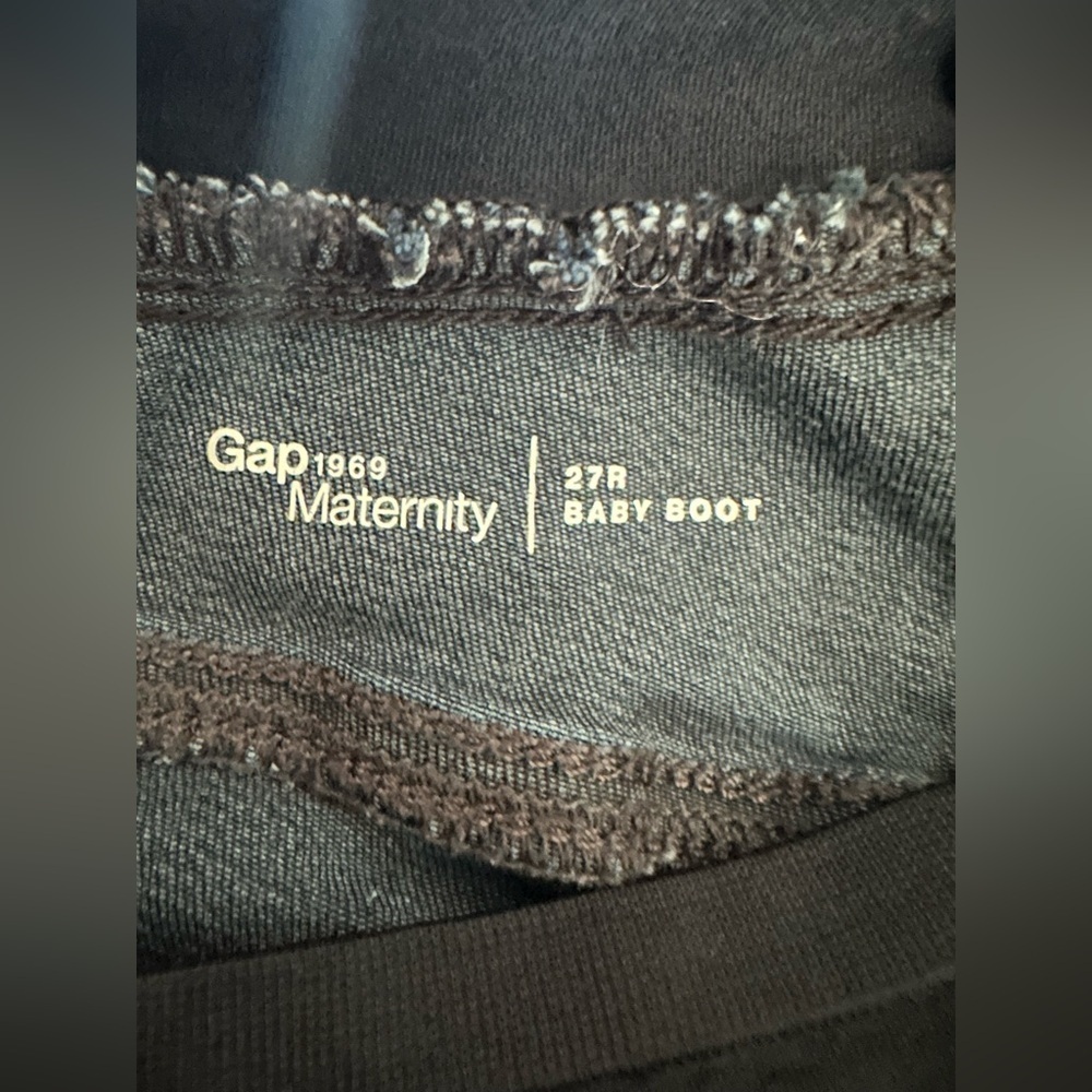 Gap Maternity Full Panel Dark Rinse Baby Boot Stretch Jeans Size 27 R - Picture 6 of 14